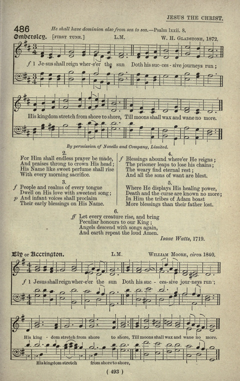 The Sunday School Hymnary: a twentieth century hymnal for young people (4th ed.) page 492