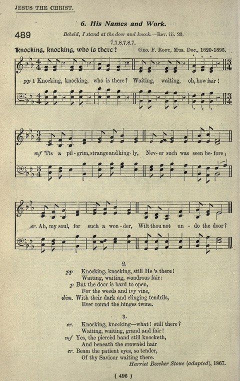 The Sunday School Hymnary: a twentieth century hymnal for young people (4th ed.) page 495