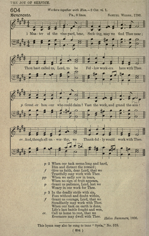 The Sunday School Hymnary: a twentieth century hymnal for young people (4th ed.) page 603