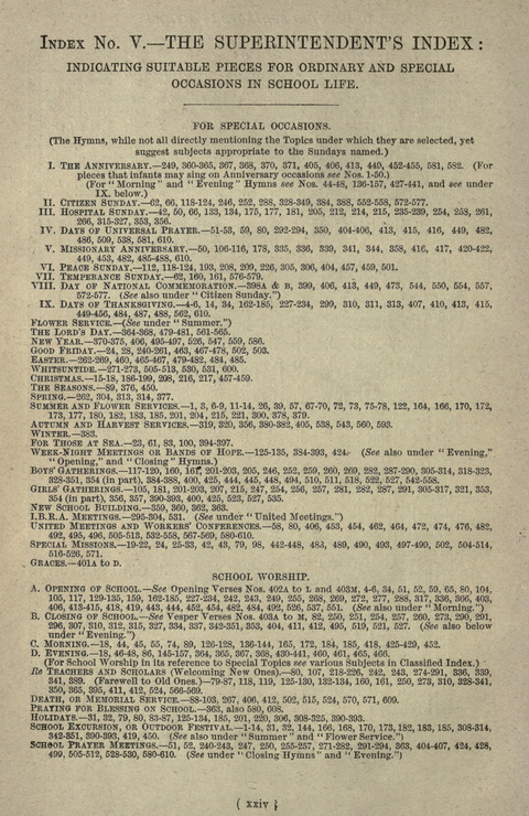 The Sunday School Hymnary: a twentieth century hymnal for young people (4th ed.) page xxvii