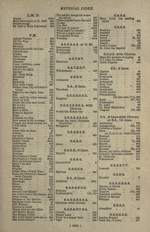 The Sunday School Hymnary: a twentieth century hymnal for young people (4th ed.) page xxxiv