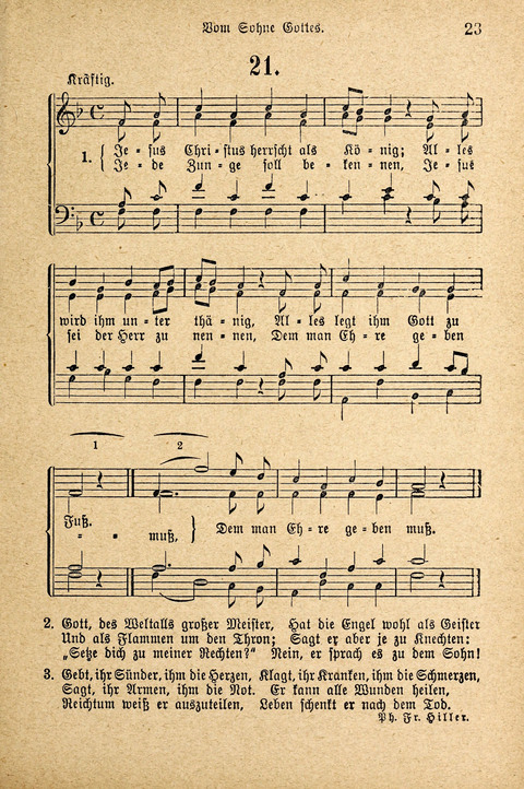 Sonntagsschulharfe: Eine Sammlung auserlesener Lieder und Melodien für die Jugend page 23