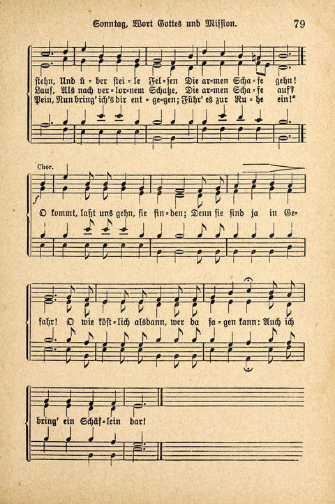 Sonntagsschulharfe: Eine Sammlung auserlesener Lieder und Melodien für die Jugend page 79