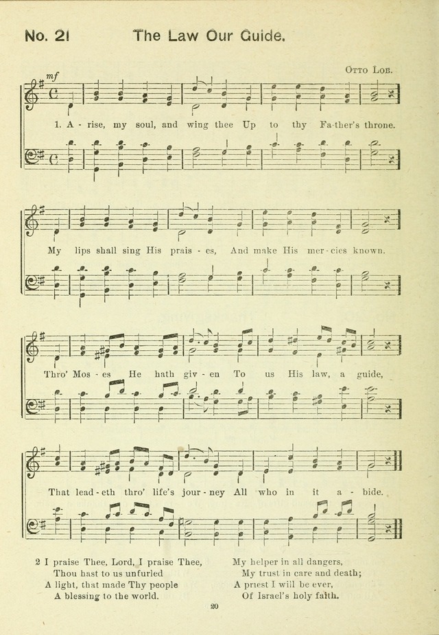 The Sabbath School Hymnal, a collection of songs, services and responses for Jewish Sabbath schools, and homes 4th rev. ed. page 21