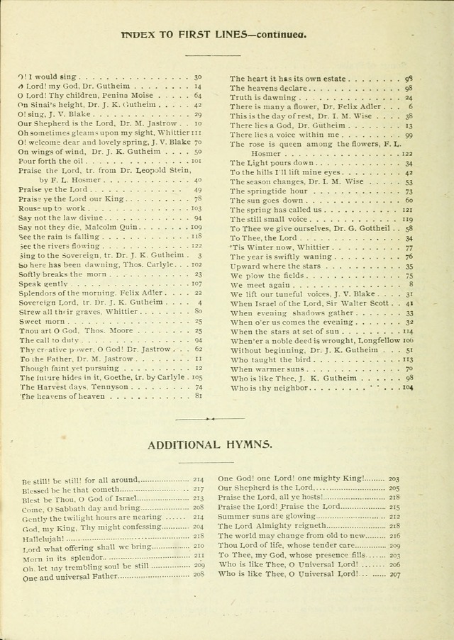 The Sabbath School Hymnal, a collection of songs, services and responses for Jewish Sabbath schools, and homes 4th rev. ed. page 3