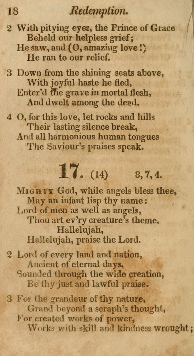 Sunday School Hymn Book. (19th ed) page 18