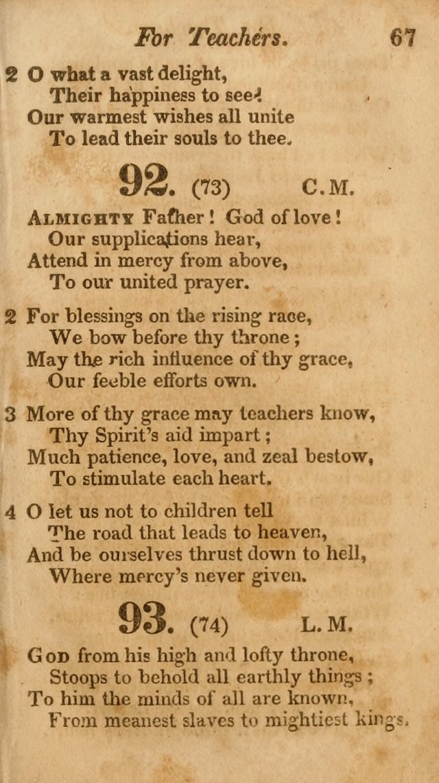 Sunday School Hymn Book. (19th ed) page 67