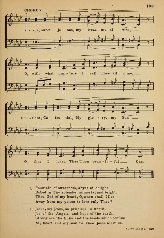 Sunday School Hymn Book page 103