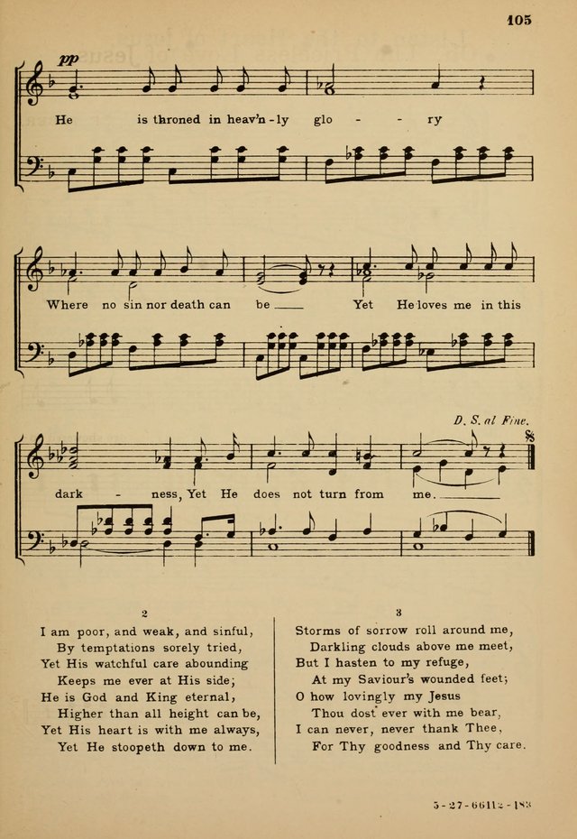 Sunday School Hymn Book page 105