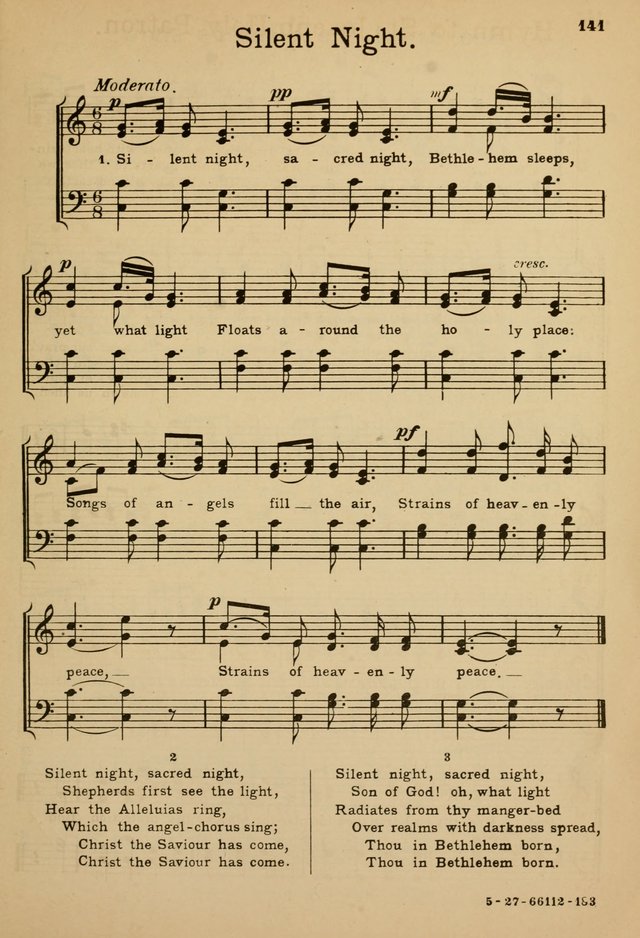 Sunday School Hymn Book page 141