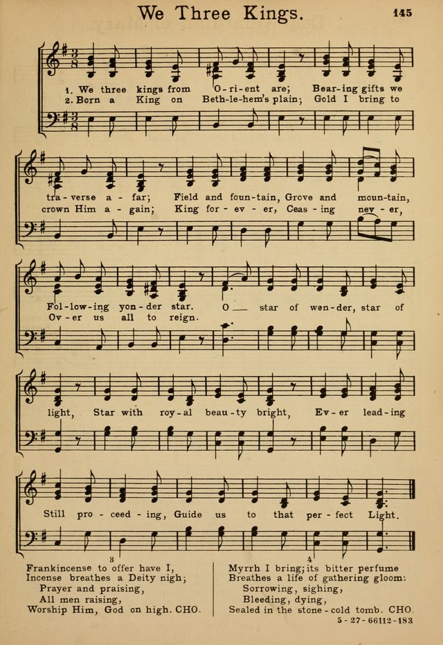 Sunday School Hymn Book page 145