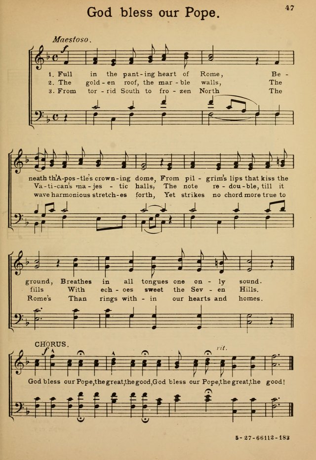 Sunday School Hymn Book page 47