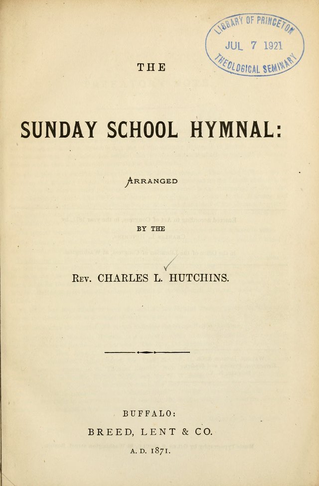 The Sunday School Hymnal  page vii