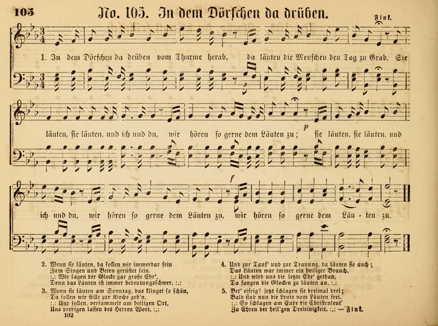 Sonntags-Schul-Harfe: sammlung drei- und vierstimmiger Lieder, Choräle und Responsorien: der Jugend der deutschen evang.-lutherischen Kirche in Amerika (Neuestes Aufl.) page 100