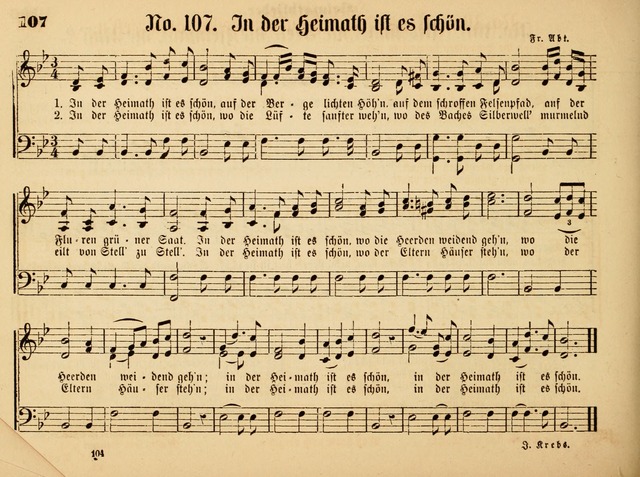 Sonntags-Schul-Harfe: sammlung drei- und vierstimmiger Lieder, Choräle und Responsorien: der Jugend der deutschen evang.-lutherischen Kirche in Amerika (Neuestes Aufl.) page 102