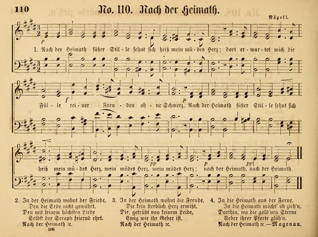 Sonntags-Schul-Harfe: sammlung drei- und vierstimmiger Lieder, Choräle und Responsorien: der Jugend der deutschen evang.-lutherischen Kirche in Amerika (Neuestes Aufl.) page 104