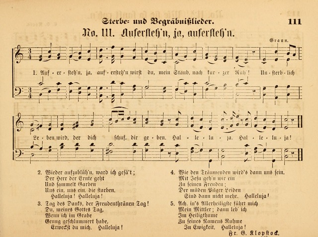 Sonntags-Schul-Harfe: sammlung drei- und vierstimmiger Lieder, Choräle und Responsorien: der Jugend der deutschen evang.-lutherischen Kirche in Amerika (Neuestes Aufl.) page 105