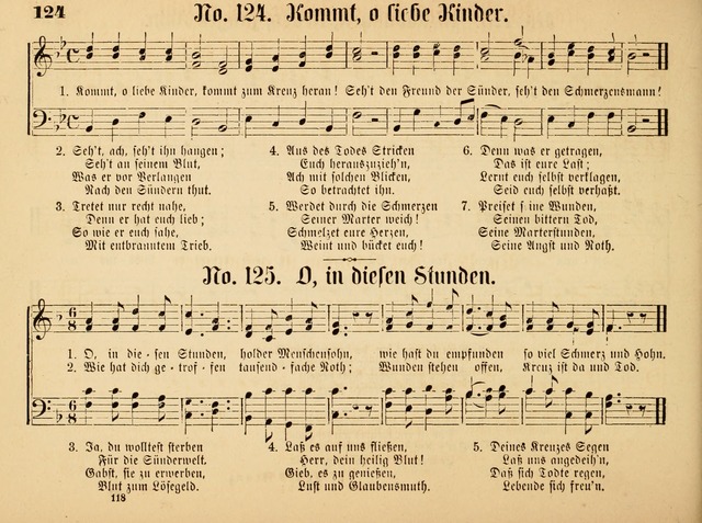 Sonntags-Schul-Harfe: sammlung drei- und vierstimmiger Lieder, Choräle und Responsorien: der Jugend der deutschen evang.-lutherischen Kirche in Amerika (Neuestes Aufl.) page 116