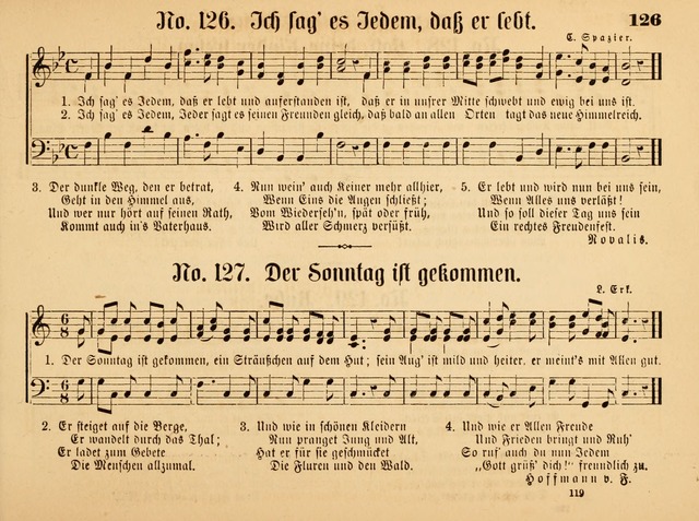 Sonntags-Schul-Harfe: sammlung drei- und vierstimmiger Lieder, Choräle und Responsorien: der Jugend der deutschen evang.-lutherischen Kirche in Amerika (Neuestes Aufl.) page 117