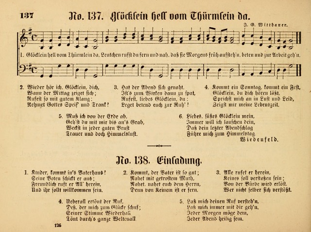 Sonntags-Schul-Harfe: sammlung drei- und vierstimmiger Lieder, Choräle und Responsorien: der Jugend der deutschen evang.-lutherischen Kirche in Amerika (Neuestes Aufl.) page 124