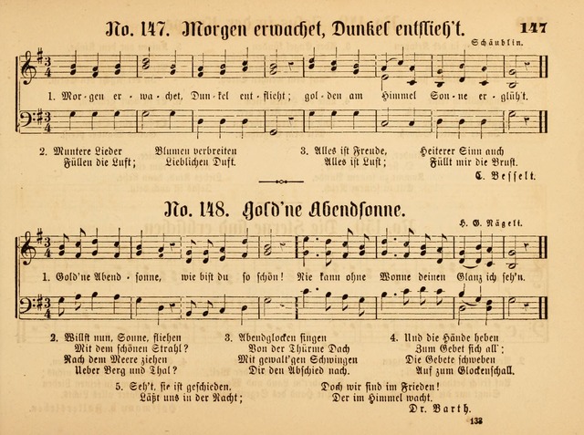 Sonntags-Schul-Harfe: sammlung drei- und vierstimmiger Lieder, Choräle und Responsorien: der Jugend der deutschen evang.-lutherischen Kirche in Amerika (Neuestes Aufl.) page 131