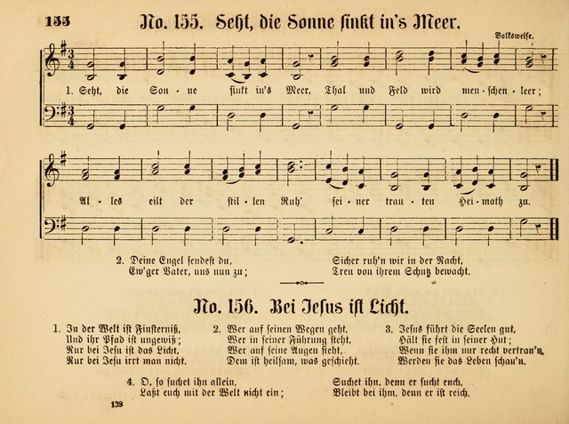 Sonntags-Schul-Harfe: sammlung drei- und vierstimmiger Lieder, Choräle und Responsorien: der Jugend der deutschen evang.-lutherischen Kirche in Amerika (Neuestes Aufl.) page 136