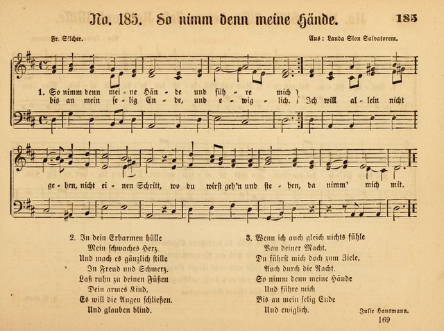 Sonntags-Schul-Harfe: sammlung drei- und vierstimmiger Lieder, Choräle und Responsorien: der Jugend der deutschen evang.-lutherischen Kirche in Amerika (Neuestes Aufl.) page 167