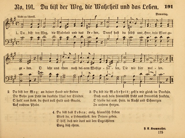 Sonntags-Schul-Harfe: sammlung drei- und vierstimmiger Lieder, Choräle und Responsorien: der Jugend der deutschen evang.-lutherischen Kirche in Amerika (Neuestes Aufl.) page 173