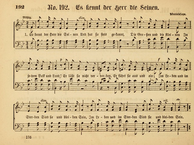 Sonntags-Schul-Harfe: sammlung drei- und vierstimmiger Lieder, Choräle und Responsorien: der Jugend der deutschen evang.-lutherischen Kirche in Amerika (Neuestes Aufl.) page 174