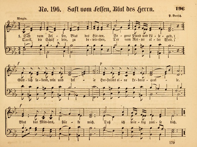 Sonntags-Schul-Harfe: sammlung drei- und vierstimmiger Lieder, Choräle und Responsorien: der Jugend der deutschen evang.-lutherischen Kirche in Amerika (Neuestes Aufl.) page 177