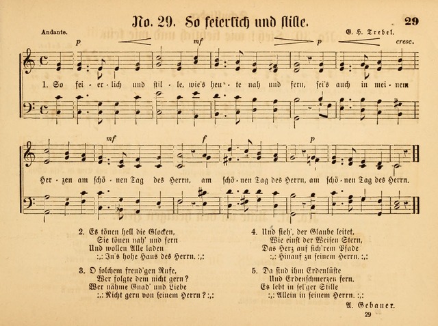 Sonntags-Schul-Harfe: sammlung drei- und vierstimmiger Lieder, Choräle und Responsorien: der Jugend der deutschen evang.-lutherischen Kirche in Amerika (Neuestes Aufl.) page 25