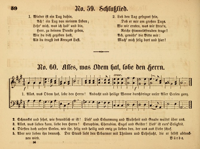 Sonntags-Schul-Harfe: sammlung drei- und vierstimmiger Lieder, Choräle und Responsorien: der Jugend der deutschen evang.-lutherischen Kirche in Amerika (Neuestes Aufl.) page 52