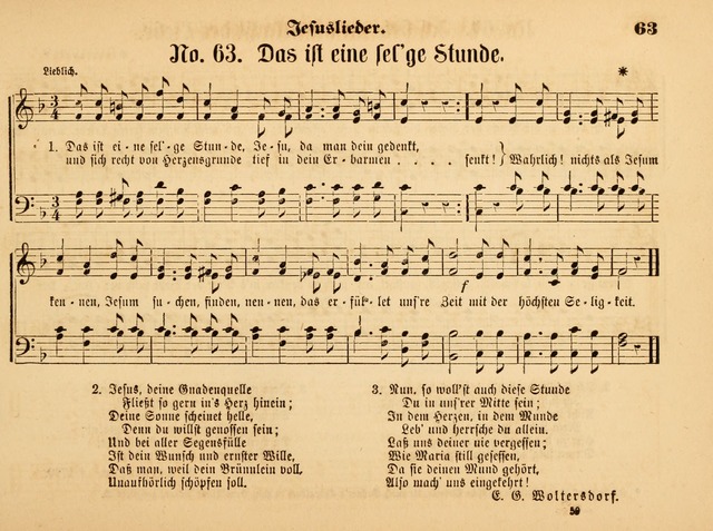 Sonntags-Schul-Harfe: sammlung drei- und vierstimmiger Lieder, Choräle und Responsorien: der Jugend der deutschen evang.-lutherischen Kirche in Amerika (Neuestes Aufl.) page 55