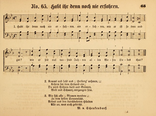 Sonntags-Schul-Harfe: sammlung drei- und vierstimmiger Lieder, Choräle und Responsorien: der Jugend der deutschen evang.-lutherischen Kirche in Amerika (Neuestes Aufl.) page 57