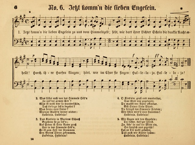 Sonntags-Schul-Harfe: sammlung drei- und vierstimmiger Lieder, Choräle und Responsorien: der Jugend der deutschen evang.-lutherischen Kirche in Amerika (Neuestes Aufl.) page 6