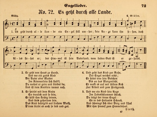 Sonntags-Schul-Harfe: sammlung drei- und vierstimmiger Lieder, Choräle und Responsorien: der Jugend der deutschen evang.-lutherischen Kirche in Amerika (Neuestes Aufl.) page 65