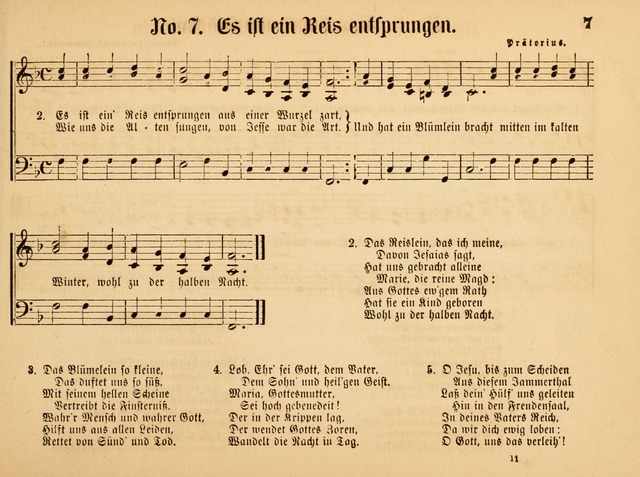 Sonntags-Schul-Harfe: sammlung drei- und vierstimmiger Lieder, Choräle und Responsorien: der Jugend der deutschen evang.-lutherischen Kirche in Amerika (Neuestes Aufl.) page 7