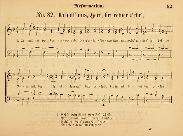 Sonntags-Schul-Harfe: sammlung drei- und vierstimmiger Lieder, Choräle und Responsorien: der Jugend der deutschen evang.-lutherischen Kirche in Amerika (Neuestes Aufl.) page 75