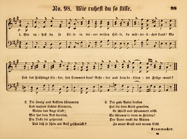 Sonntags-Schul-Harfe: sammlung drei- und vierstimmiger Lieder, Choräle und Responsorien: der Jugend der deutschen evang.-lutherischen Kirche in Amerika (Neuestes Aufl.) page 91