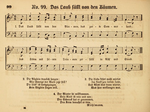 Sonntags-Schul-Harfe: sammlung drei- und vierstimmiger Lieder, Choräle und Responsorien: der Jugend der deutschen evang.-lutherischen Kirche in Amerika (Neuestes Aufl.) page 92