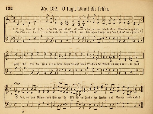 Sonntags-Schul-Harfe: sammlung drei- und vierstimmiger Lieder, Choräle und Responsorien: der Jugend der deutschen evang.-lutherischen Kirche in Amerika (Neuestes Aufl.) page 96