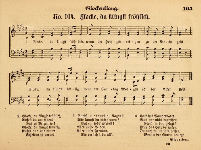 Sonntags-Schul-Harfe: sammlung drei- und vierstimmiger Lieder, Choräle und Responsorien: der Jugend der deutschen evang.-lutherischen Kirche in Amerika (Neuestes Aufl.) page 99