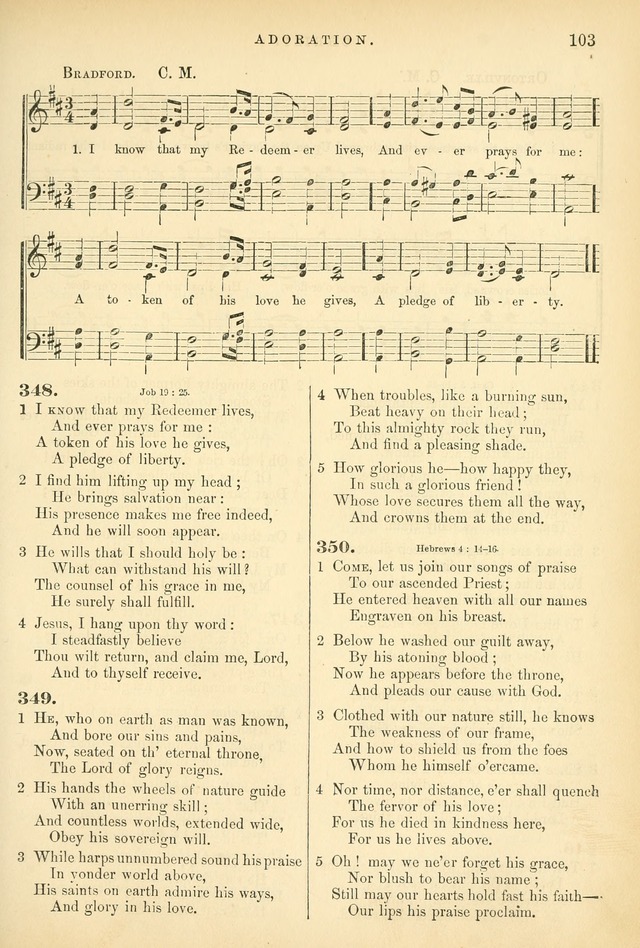 Songs for the Sanctuary: or hymns and tunes for Christian worship page 103