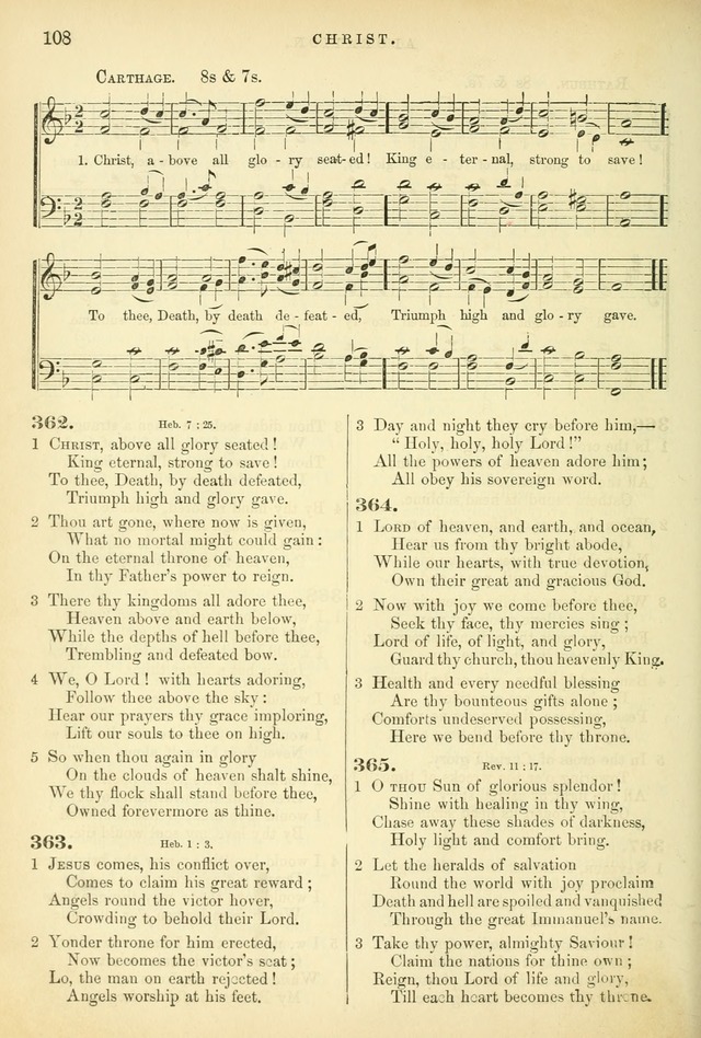 Songs for the Sanctuary: or hymns and tunes for Christian worship page 108