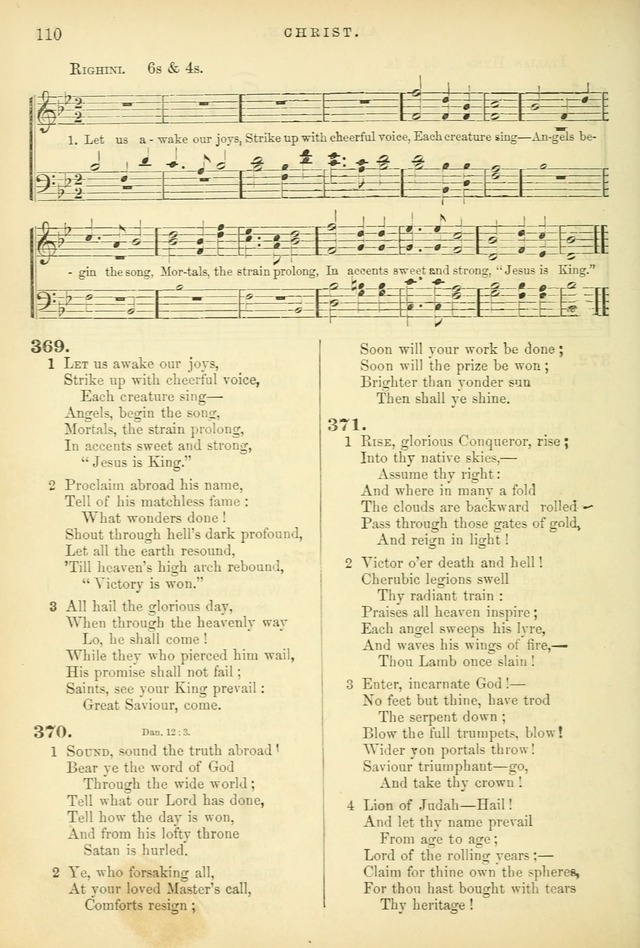 Songs for the Sanctuary: or hymns and tunes for Christian worship page 110