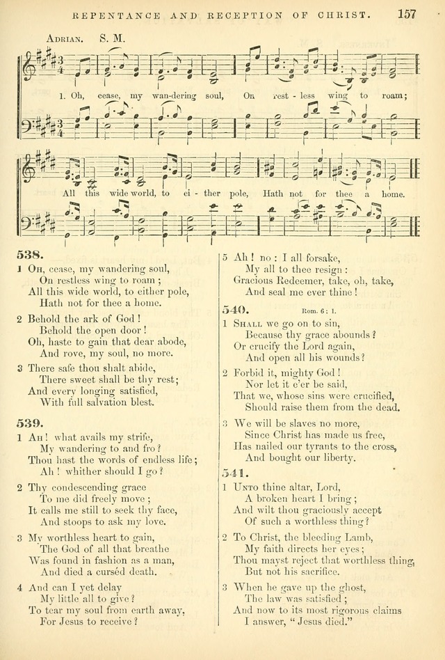 Songs for the Sanctuary: or hymns and tunes for Christian worship page 157