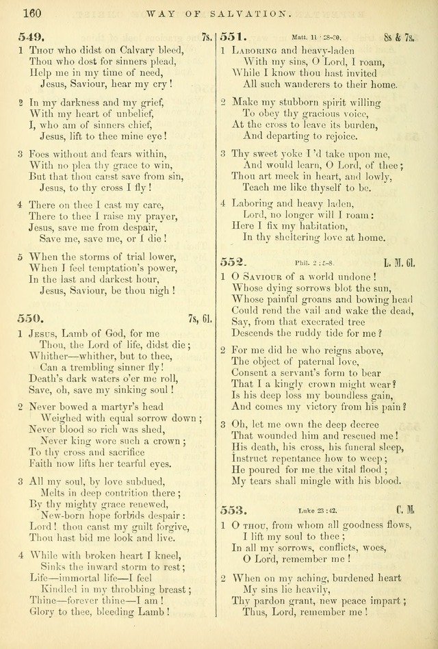 Songs for the Sanctuary: or hymns and tunes for Christian worship page 160