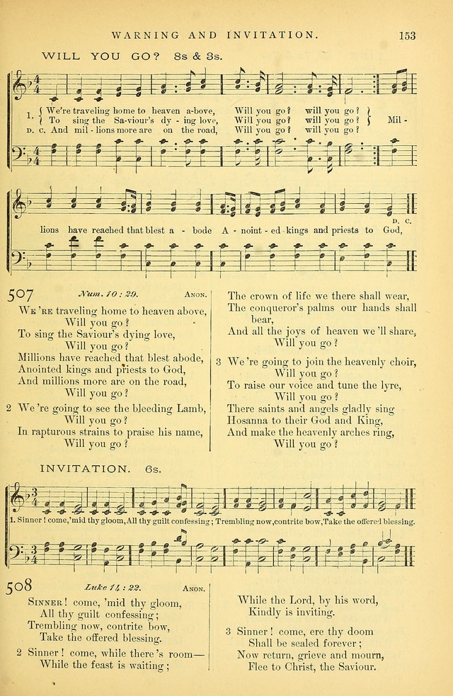 Songs for the Sanctuary: or hymns and tunes for Christian Worship page 154