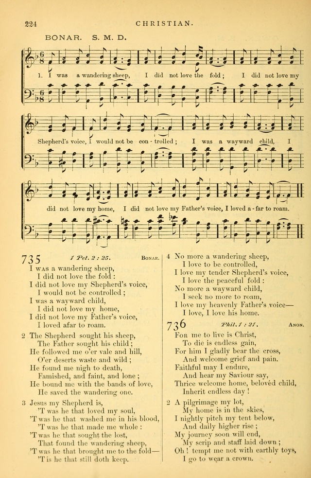 Songs for the Sanctuary: or hymns and tunes for Christian Worship page 225