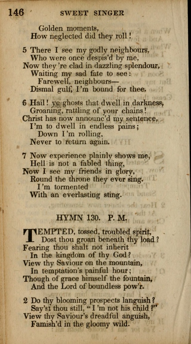 The Sweet Singer of Israel: a collection of hymns and spiritual  songs, usually sung at camp, prayer, and social meetings, and revivals of religion (New ed. much enlarged) page 146